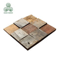 MUMU New Factory Boat Wood Mosaic Bathroom Kitchen Wall Tile Living Room Brown Mosaic Wall Decor