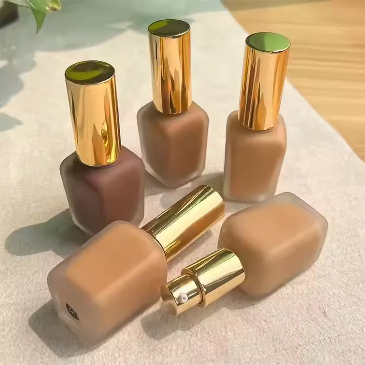 Vegan Makeup Foundation Dark Skin Custom Natural Waterproof Private Label Black Foundation for Women