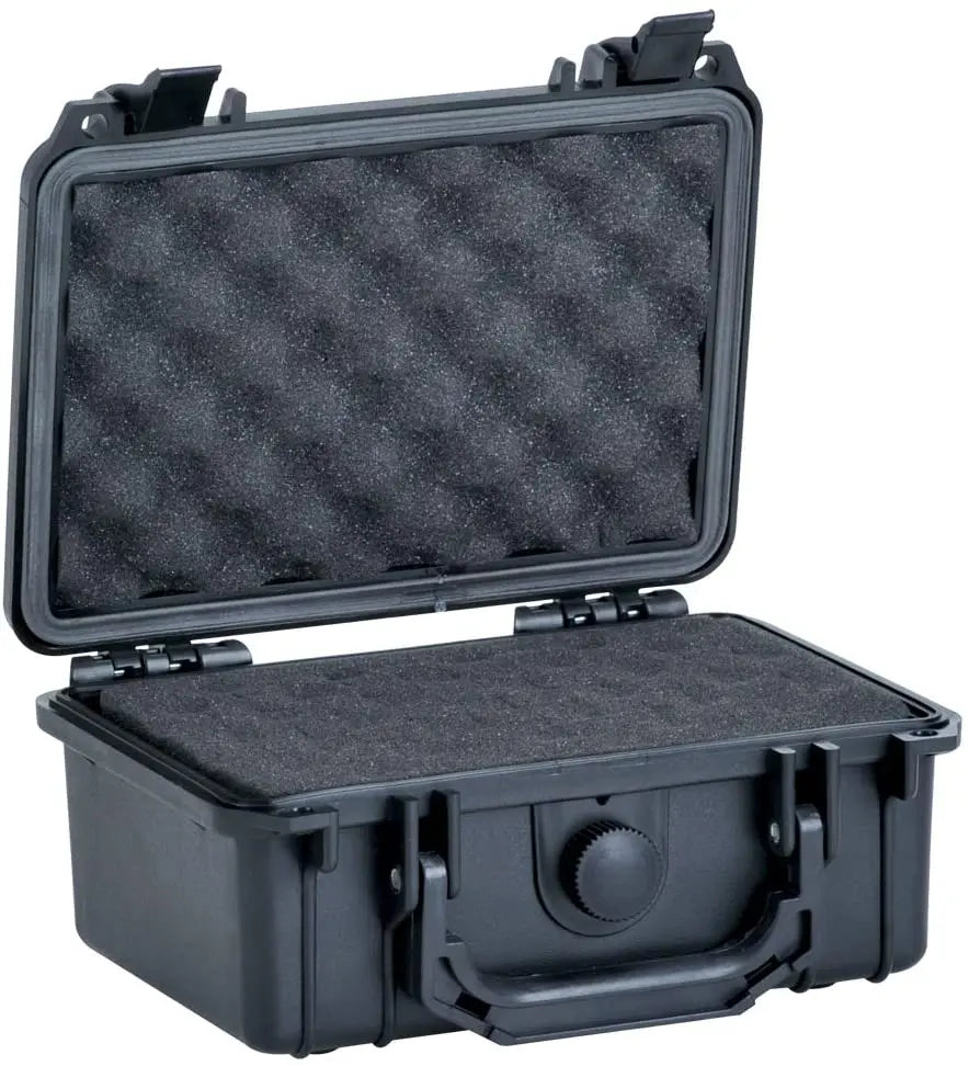 Wholesale Portable Waterproof Black Hard Plastic Tool Equipment Camera Case with Retractable Pull Handle and Rolling Wheels