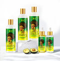Private Label Organic Black Caster Oil Ingredients Shampoo and Conditioner Hair Care Set for Frizz Kinky Coily Hair
