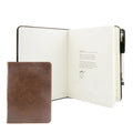 Custom Logo A5 Leather Notebook Journal Hardcover Hardcover with Sew Binding
