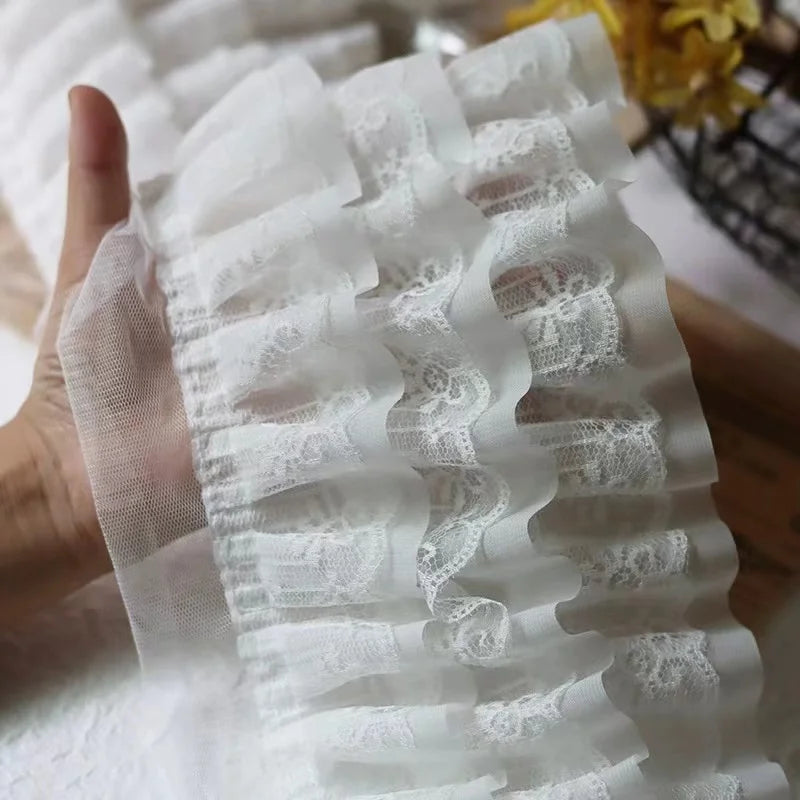 Donut Print Ruffle Eyelet Hem 13cm Lace Trim slip Nightdress Corset Lace up Suspenders Panty