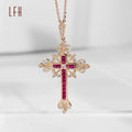 18K Gold Wholesale Simple Cross Necklace 18k Gold Real Jewelry Brass Featuring Cubic Zircon Cross Necklace 18k Gold