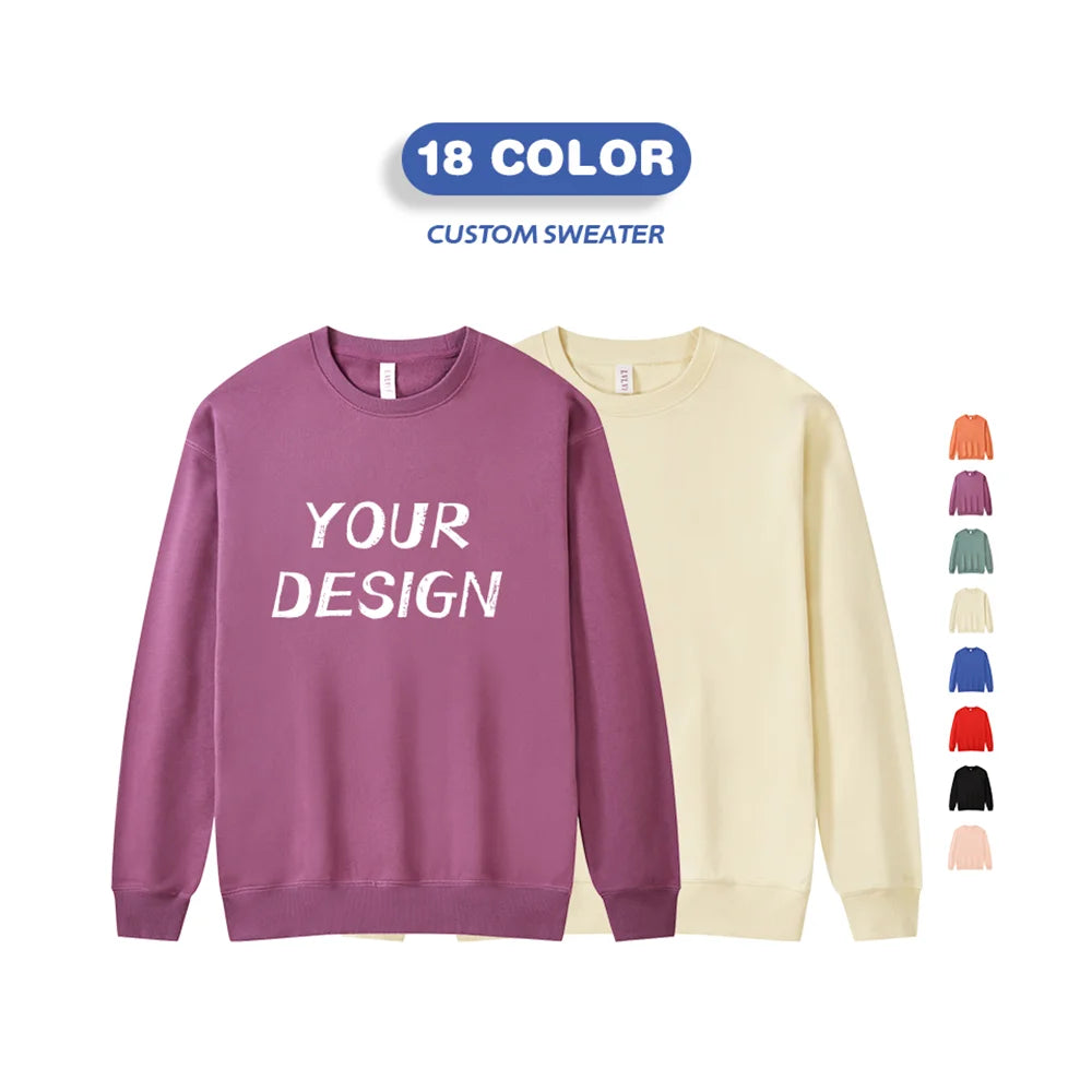 Men's Sweatshirt Terry Organic Cotton Sweater Set Men Sustainable Custom Men Pullover Wholesale Track Oversized Crew Highquality