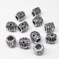 Vintage Alloy Dreadlock Silver Spiral Wig Bead Hair Ring Charms Hair Accessories Braid Beads