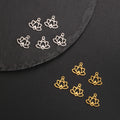 Fashion Stainless Steel Lotus Flower Charm  Hollow Out Lotus Flower Pendant Accessories for Necklace Bracelet