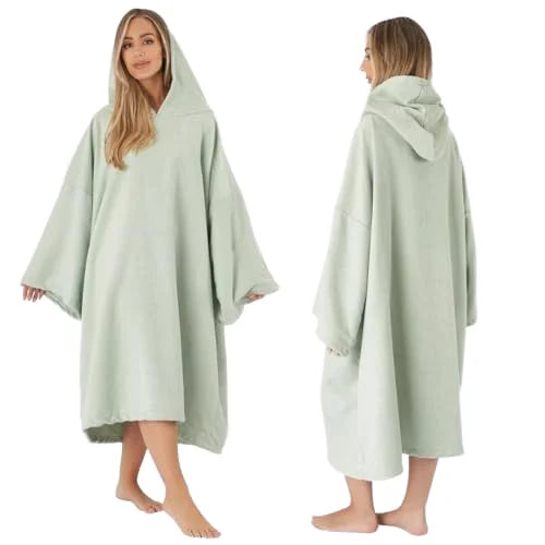 Quick-Drying Disposable Microfiber Polyester Surf Hooded Poncho Beach Towel for Adults Sand Control Feature