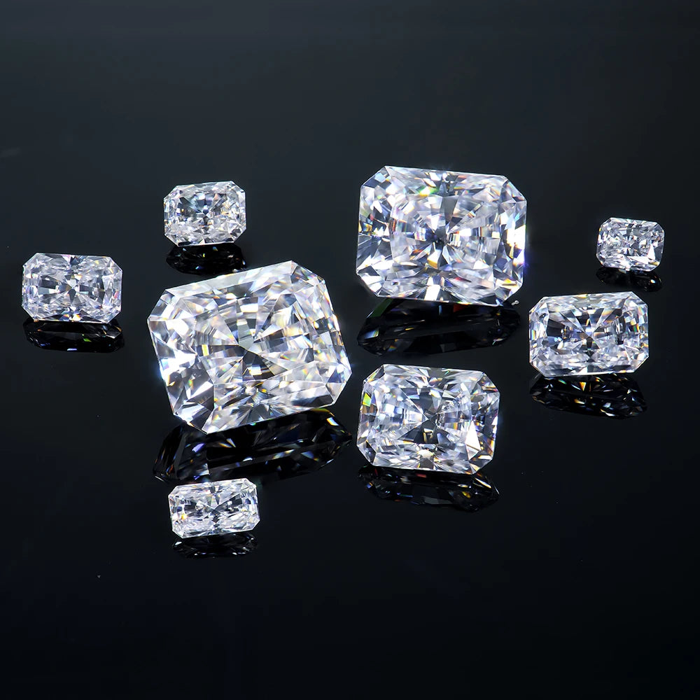 Wholesale China Best Quality Gem 0.5-8ct Lab Made  EX VVS1 Gra Certificate Radiant Cut Diamond Mossanite Moissanite Loose Stone