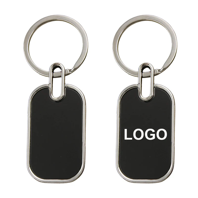 Custom Hotel Key Tag Number Keychain Black Metal Room ID Plate Bulk