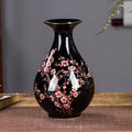 High End Home Hotel Interior Design Chinese Antique Style Black Big Large Standing Ceramic Porcelain Floor Vase