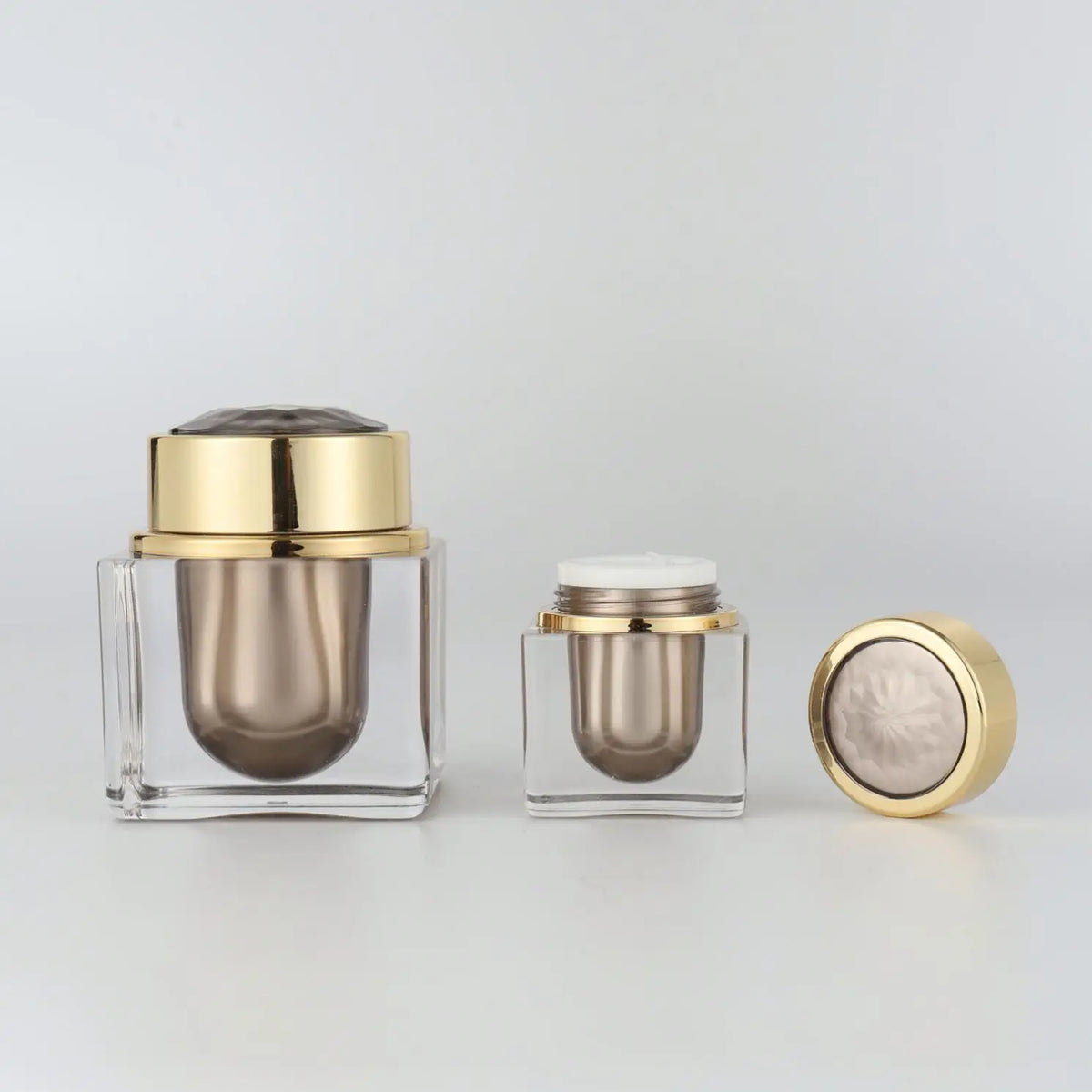 15g 30g 50g Guaranteed Quality Acrylic & PP Gold Lid Unique Skin Care Packaging Empty Cosmetic Jars Eye Cream Lotion Cream