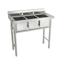 Sink Table Triple Bowl Kitchen Stainless Steel Sink Table Working Table With Sink Buffet Equipment