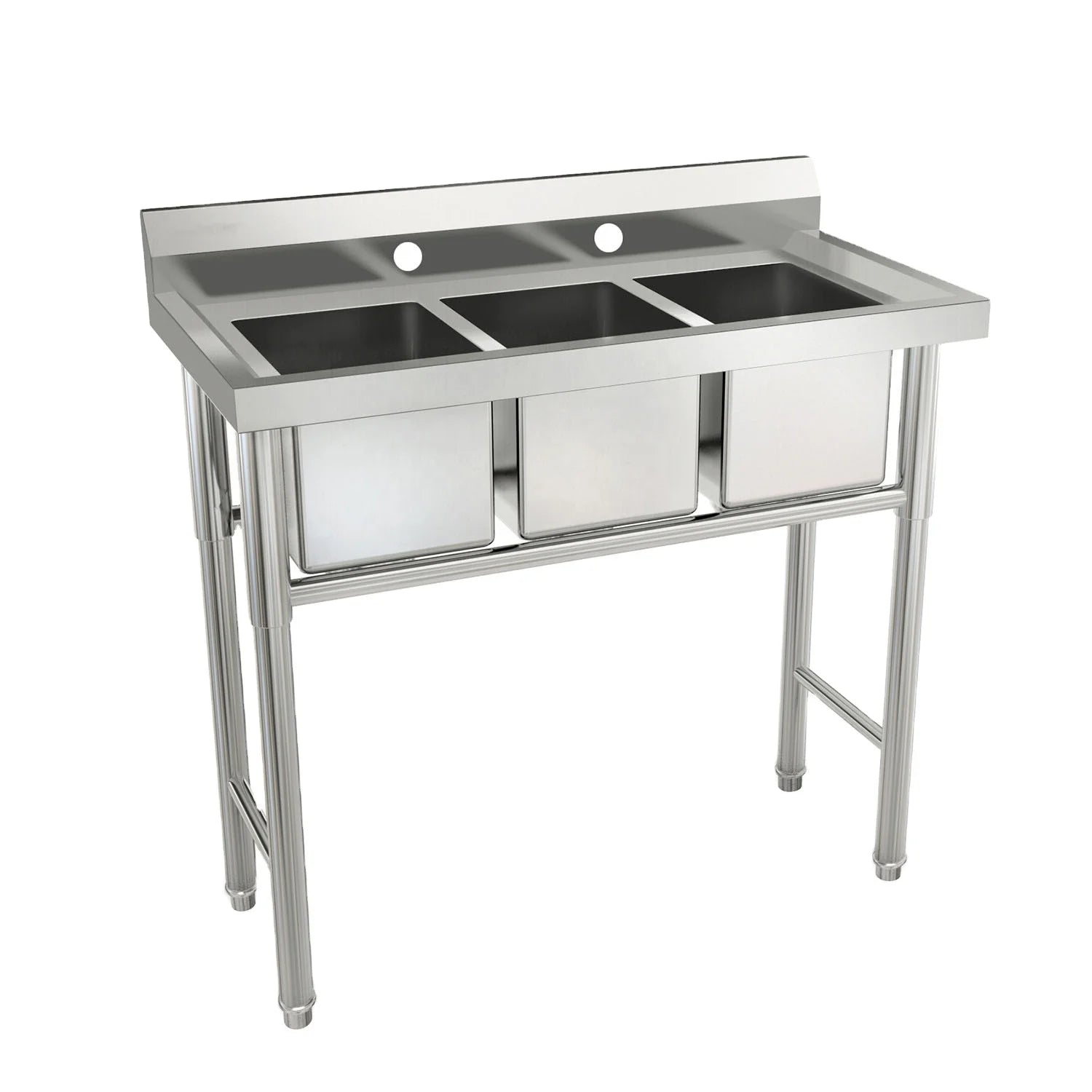 Sink Table Triple Bowl Kitchen Stainless Steel Sink Table Working Table With Sink Buffet Equipment