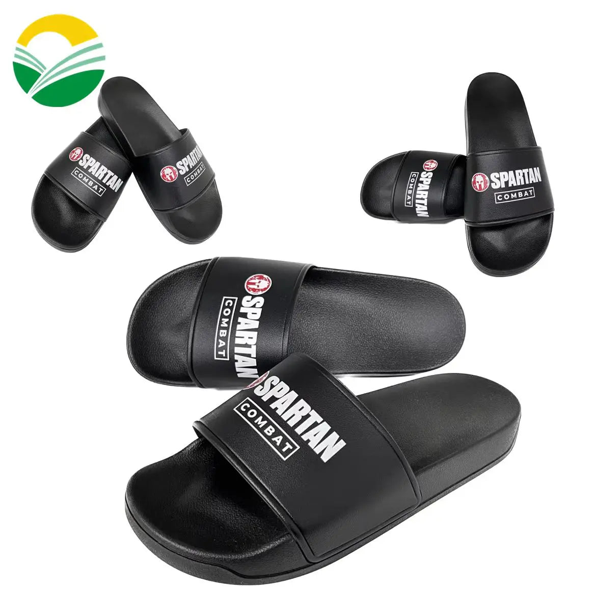 Male Slides Pvc Footwear Slippers 2023 Custom Printed Sandals Men Slides With Logo in Black