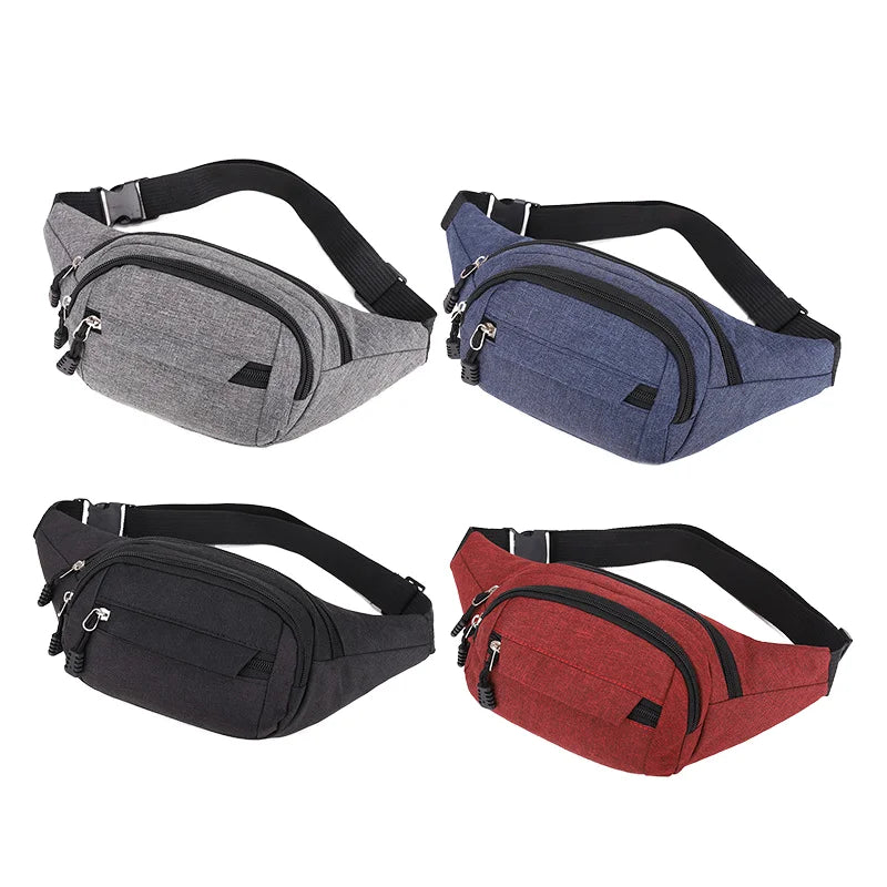 Wholesale Unisex Zipper Fanny Pack Cheap Men Women Waist Bag for Sports Travel Hiking Cycling Running
