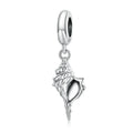 925 Sterling Silver Conch Pendant Fit DIY Making Bracelet & Bangle Summer Beach Series Silver Charms Fine Jewelry SCC2235