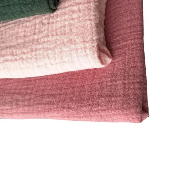 Double Gauze Cotton Crepe Fabric Soft Gauze Muslin Fabric Organic Cotton Double Layer Gauze Muslin Crinkle Fabric