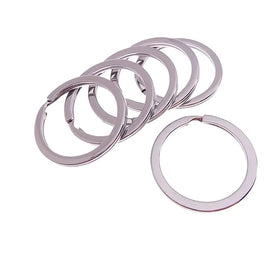 Hot Sale 1 Inch Silver Color Electro Plating Flat Keychain Ring Key Chain Accessories