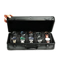 10 Slots Aluminum Watch case Hard Deluxe Watch Storage Organizer Box with Soft Foam Padding