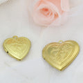 Jewelry Accessories  Heart Shape 18 to 23 Patterned Photo Locket Photo Frame Locket Pendant Necklace Hinge