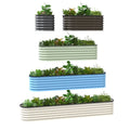 Hot  Sale  17"/43cm Tall   Raised Garden Bed Kits Galvanized Raised Bed Planter Box Outdoor for Vegetables Flowers Herbs