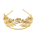 AA00056 Leaf Crown Bridal Hair Band Fashion Baroque Bridesmaid Headband Leaves Metal Bridal Tiara Hairbands