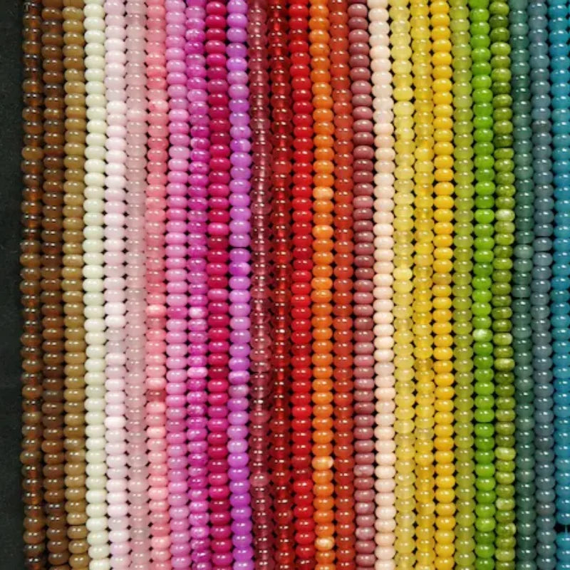5*8mm Natural Crystal Agate Stone Rondelle Beads Highly Polished Rondelle Shape Loose Bead for DIY Jewelry Making
