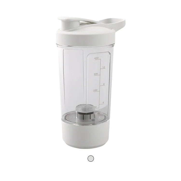 2026 Portable Electric Shaker Bottle Small 400ml Plastic USB Charging Protein Shaker Cup for Gym