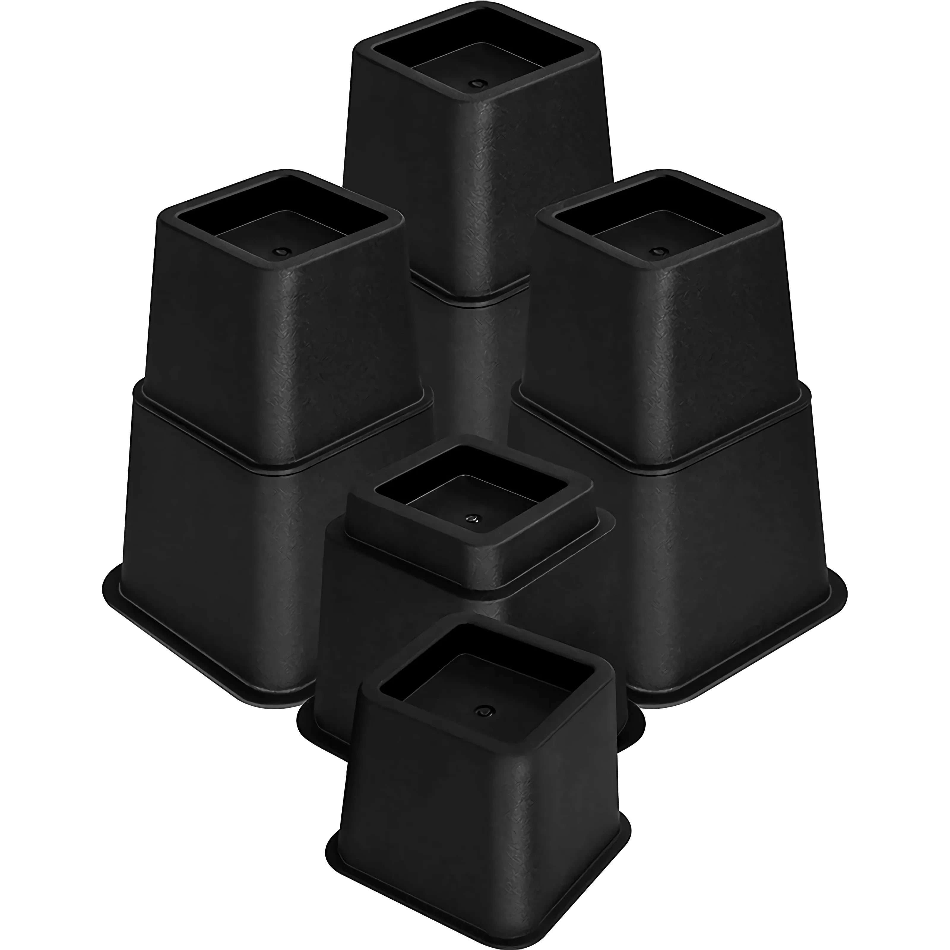 Heavy Duty Adjustable Bed Furniture Risers 3 5 or 8 Inch Plastic Risers for Beds and Sofa for Chair in Kitchen Use
