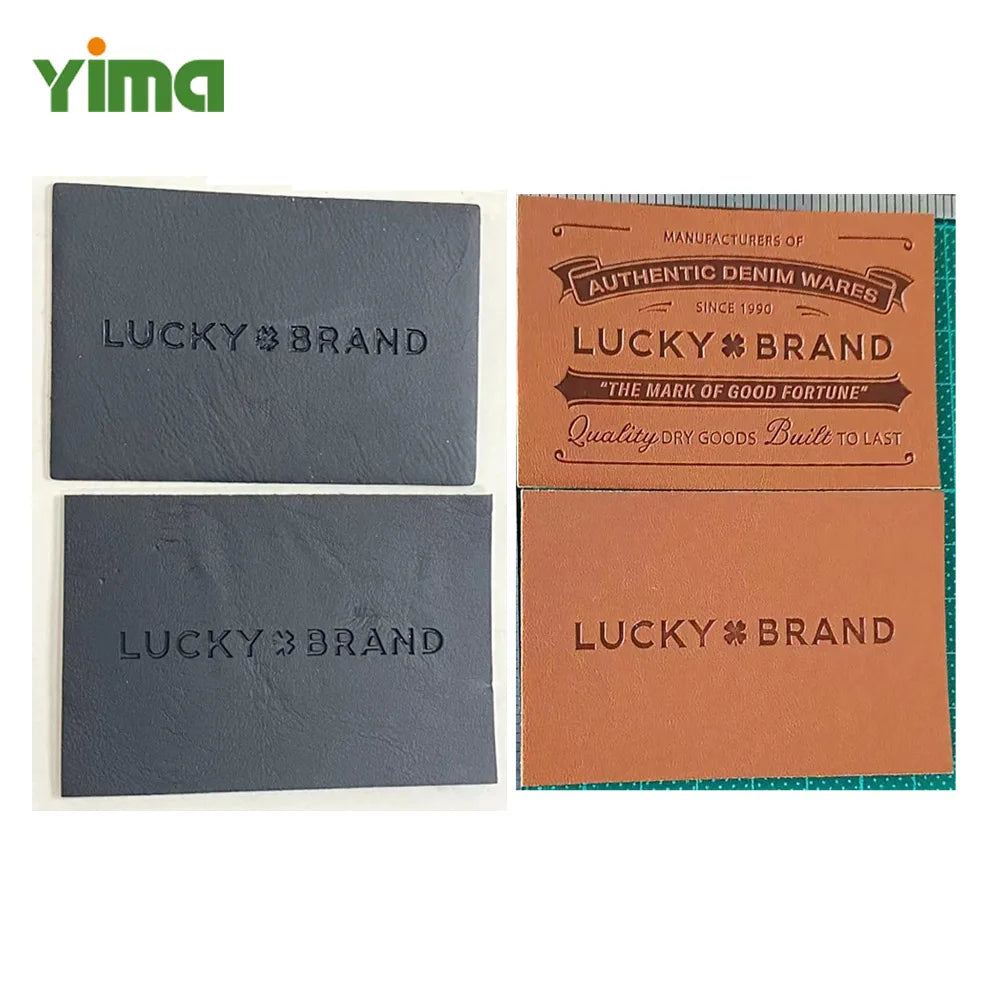 China Factory Leather Label for Bags & Garments Laser Cut Edge Eco-Friendly Custom OEM Service