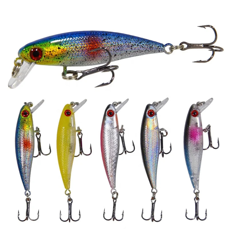 Minnow Hard Baits 6.5cm/4.3g Sinking Buzzer Bait Artificial Plastic Bait Fishing Lure MegaBDM