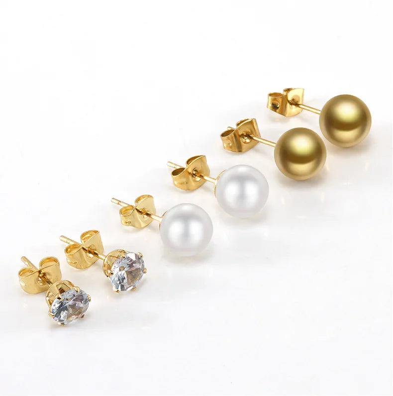 Jachon Custom Latest Small Stud Earrings Drop Earrings for Women Fashion Diamond Stud Earrings Jewelry for Women Girls