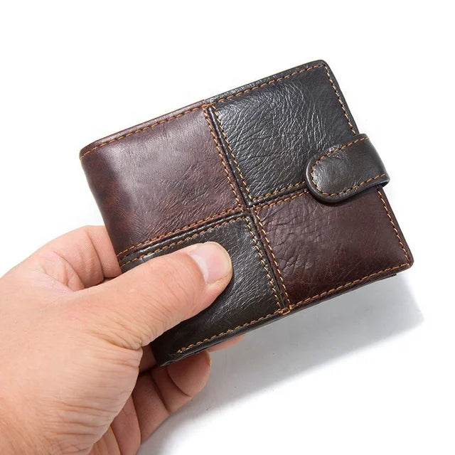 OEM and ODM Leather Purse Rfid Blocking Cow Leather Wallet for Men