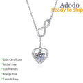 8 Adodo Jewelry Factory Custom S925 Sterling Silver 18k Gold Plated 3CT Moissanite Infinity Fine Pendant Necklaces for Women MegaBDM