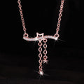 CAOSHI Crystal Clear Star Macro Pave Hollow Star Pendant Necklaces Fashion GirlsTrendy Rose Gold Necklace Women