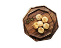 Guansen Luxury Walnut Wood Tray Octagonal Square Fruit Salad Platter for Party for Vegetables and Food Trays