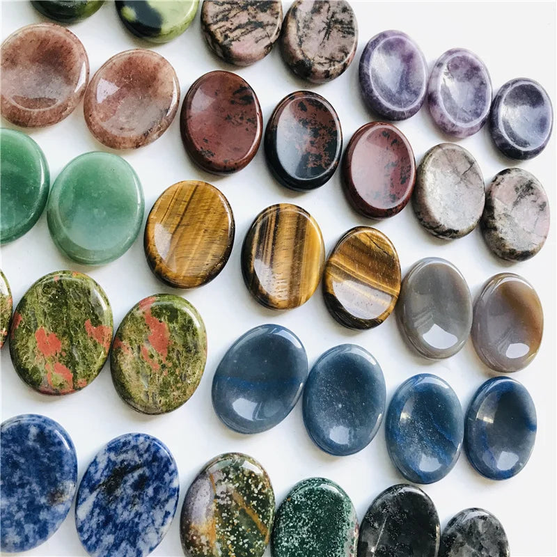 Cheap Price Polished Natural Various Worry Stones Quartz Crystal Palm Stones for Healing