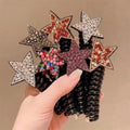 2023 New Elastic Bowknot Braided Telephone Spiral Hair Ties for Kids Kids' Sweet Style Rubber Hair Band Headwear