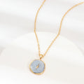 Fashion Jewelry Blue Heart Enamel Pendant Necklaces Women