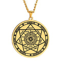 The Seven Archangels MICHAEL JABREE-EL ZETDIZAL TZADKIEL SHAMANUEL RAPHAEL AIN SOPH Talisman Stainless Steel Pendant Necklace