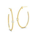 Laodun Fashion Women Jewelry S925 Hoop Earrings Engagement Minimalist CZ Diamond Sterling Silver Hoop Earrings Vermeil