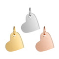 New Arrival 18K Gold-Filled Heart Charm Stainless Steel Jewelry Findings Cute Accessories for DIY Bracelet Making for Parties