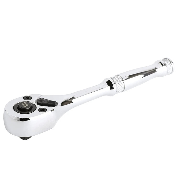 YUHANG 1/4-Inch Carbon Steel Quick Release Ratchet 90-Tooth Chrome Vanadium 150mm 130g 1-Year Warranty Model YHQRW1/4-001 DIY
