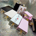 OEM Eyelash Packaging Box Bulk Luxury Drawer Pull Out Lashbox Private Label Full Strip Lashes Package with Diamond Handle