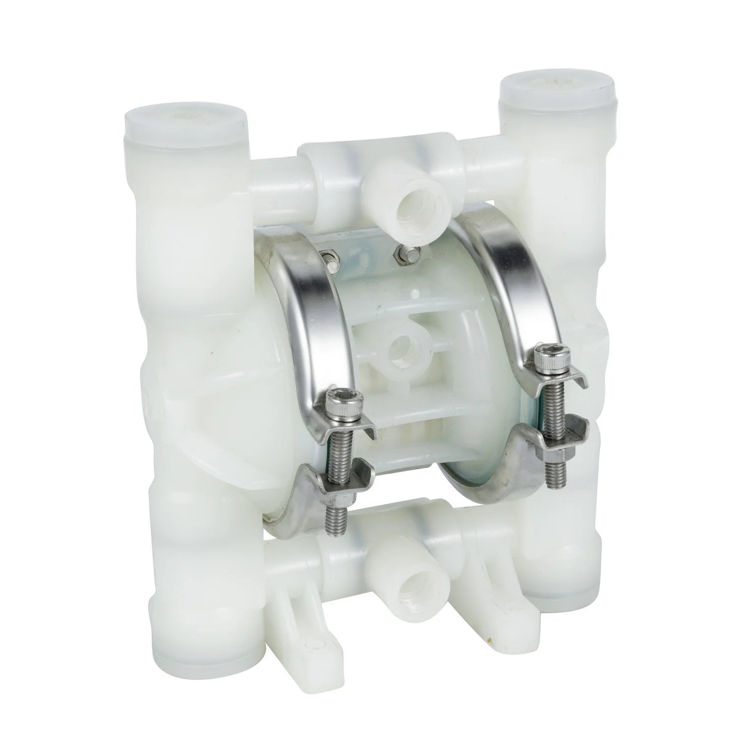 HY 1/4'' Double Air Diaphragm Pump Small Plastic Sulfuric Acid Resistant Self Priming Pump PVDF(Kynar) PTFE Pneumatic