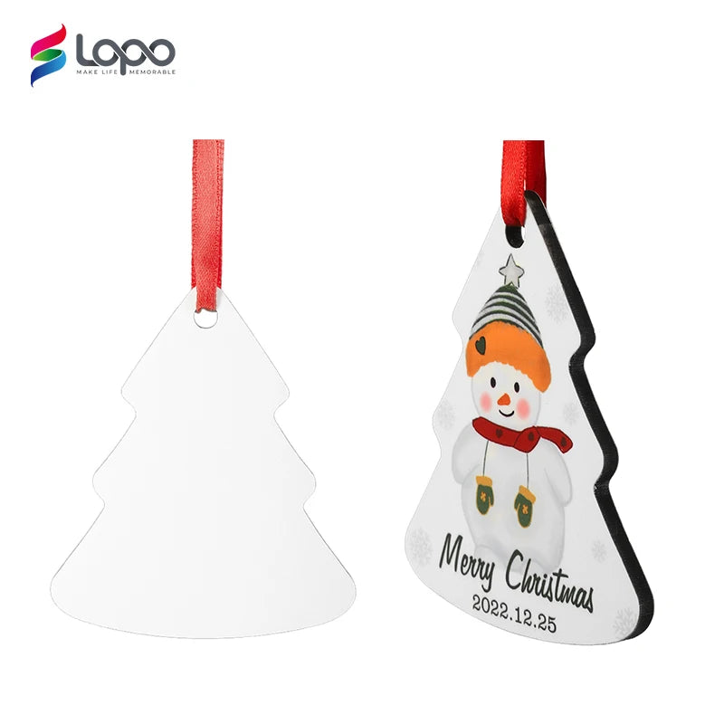 MDF Holiday Decor Hanging Custom Blank Wood Decorations Sublimation Christmas Ornament