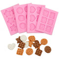 Factory Stock Wholesale Biscuit Series DIY Cake Decoration Mold Silicone Chocolate Mold