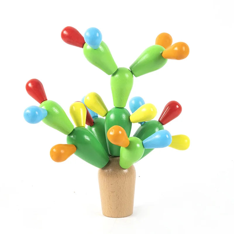 Multi Cactus Wooden Puzzle Children's Early Education Set Hand Eye Coordination Toys for Infants and Kids