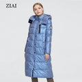 Women's Stand-up Collar Detachable Hood Custom Long Winter Padding Jacket With Luster