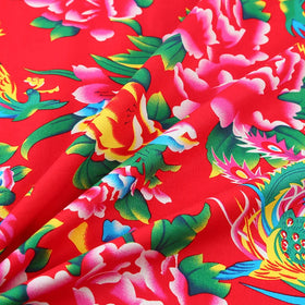 Wholesale Price 100 Cotton Printing Poplin Fabric Butterfly Flower Design Decorative Beautiful Woman Fashion Dress Fabric